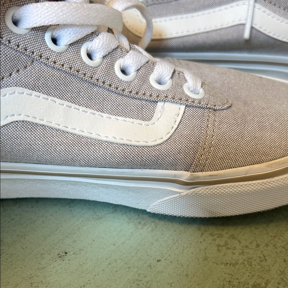 Vans Light Gray and White Lace-Up Sneakers - Picture 5 of 9